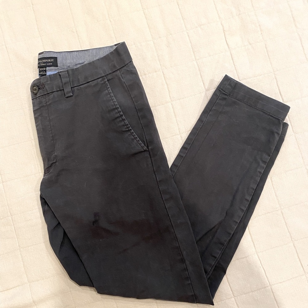 Banana Republic Fulton Skinny Chino Pants - Charcoal 30x30